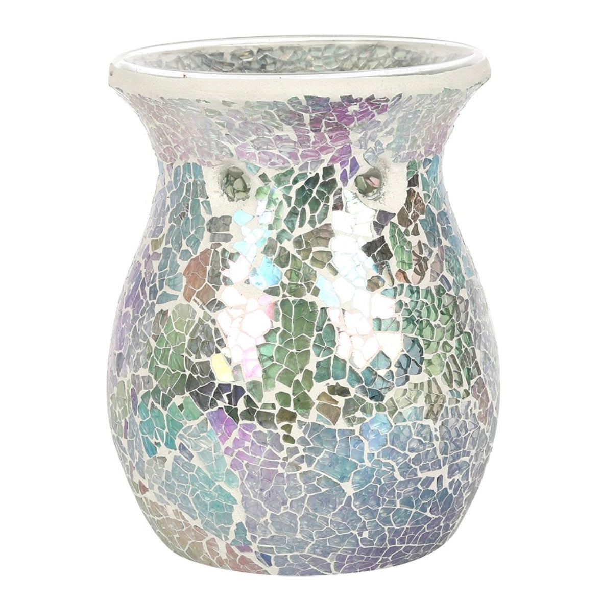 Large Irridescent Crackle Oil Burner