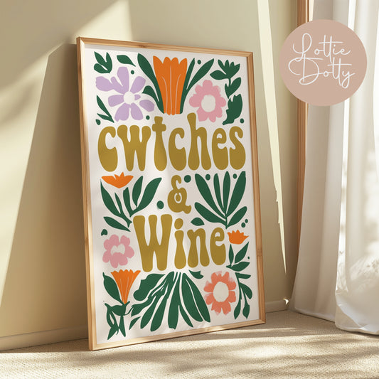 Cwtches & Wine print