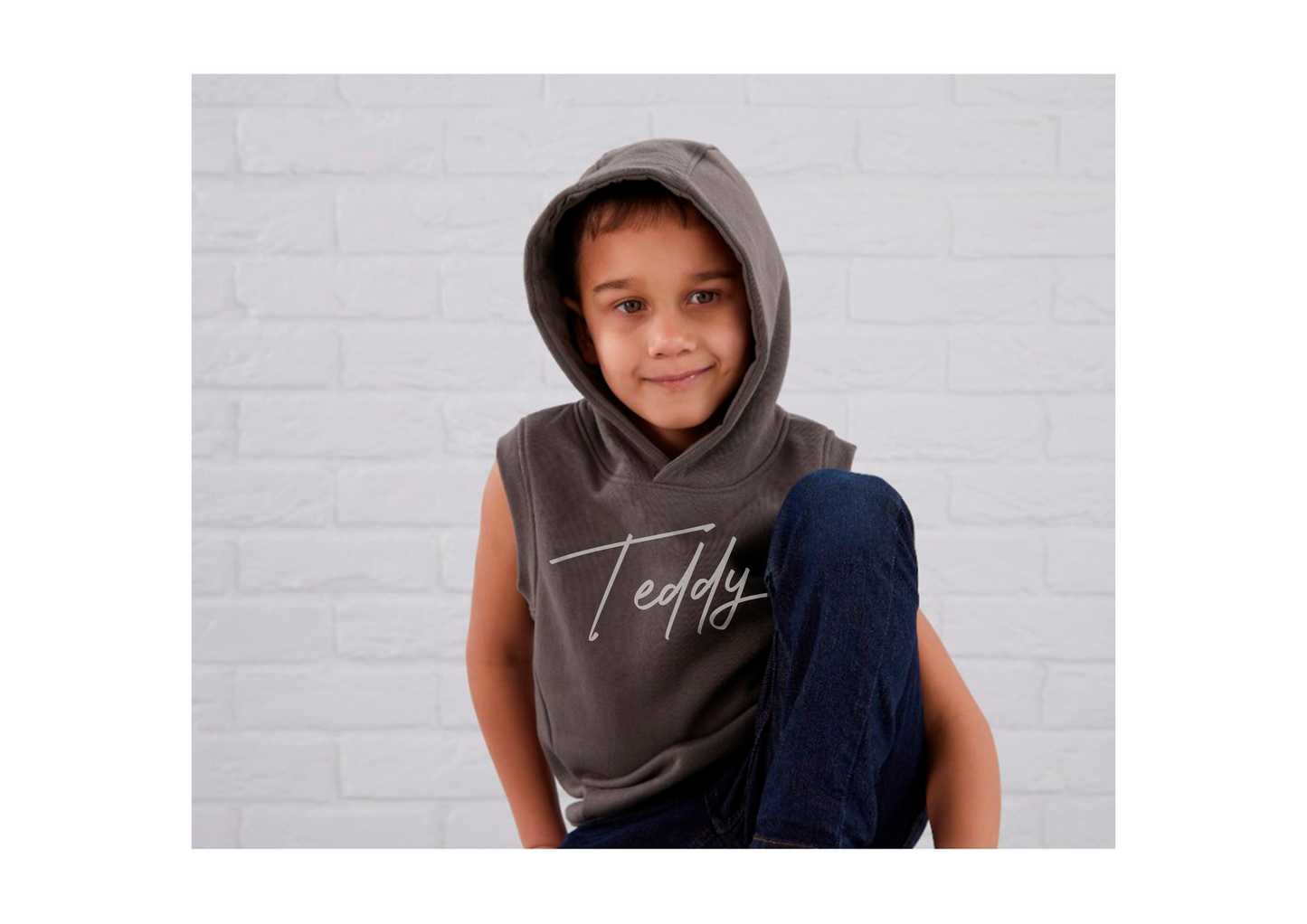 The Teddy - Personalised hooded tank top