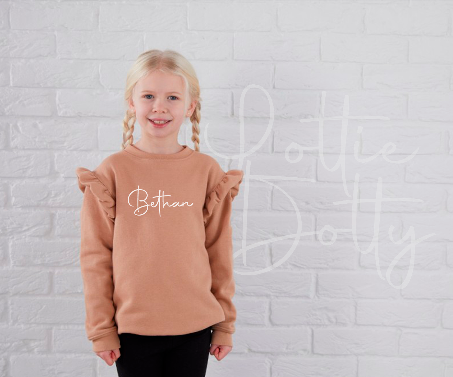 The Alba - Personalised Frill Sweatshirt.